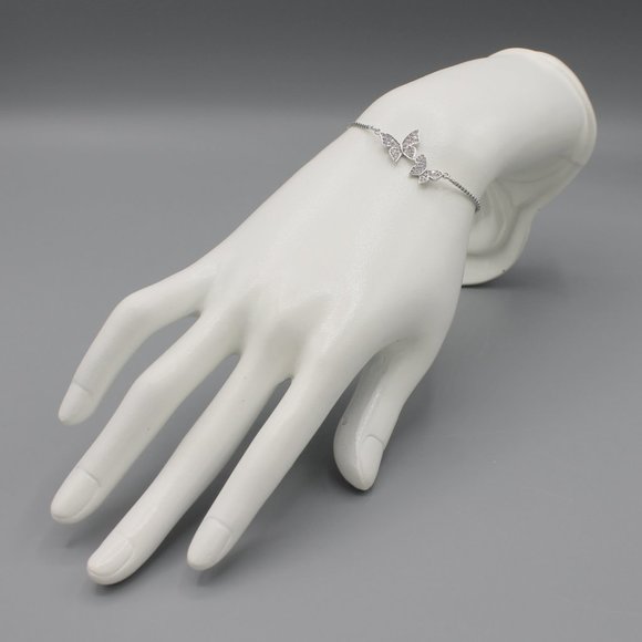 Jewelry bracelet butterfly butterflies symbol of friendship white gold dainty - Picture 4 of 7